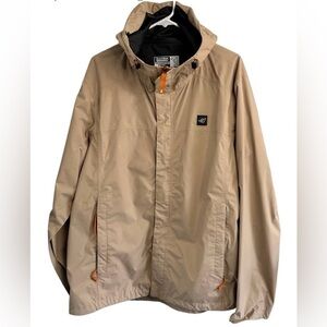 ✌️Tan Dutch Bros wind breaker/rain coat large